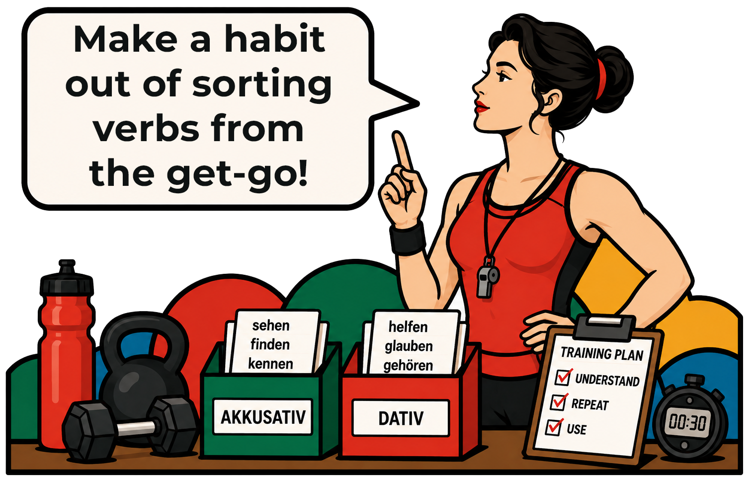 Sort verbs into AKK and DAT